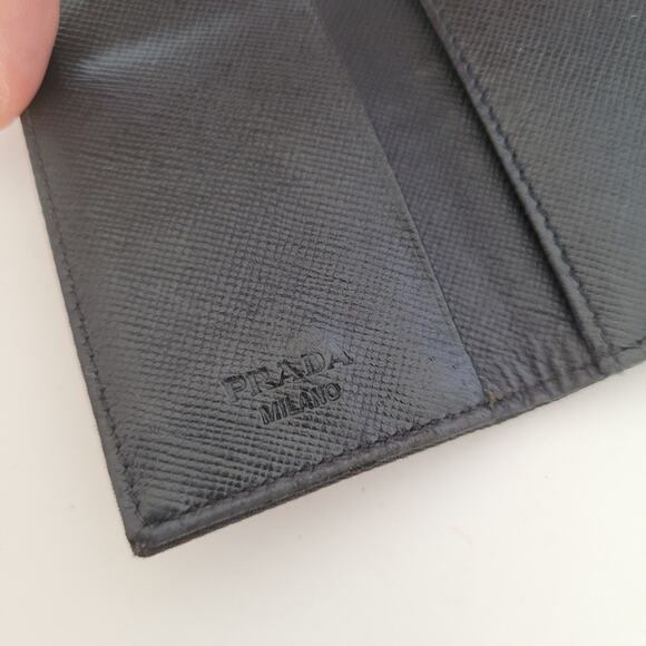 Authentic Tessuto Nero Prada Multicles Key Holder Hooks Case Black Small Wallet - Picture 5 of 11